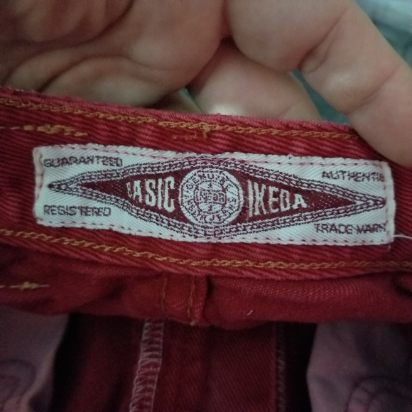 IKEDA | vintage 90s y2k tapered high waist coloured denim jeans - Picture 7 of 8